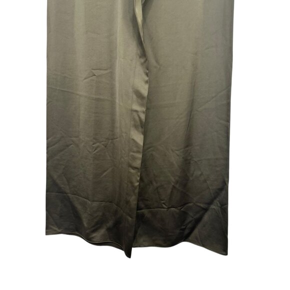 Jenni Kayne Dark Olive Silky Wide-Leg Elastic Waist Pants Women SZ Small Pull on - Picture 10 of 12